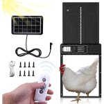 Porte poulailler solaire automatique en aluminium avec un panneau solaire minuterie écran led télécommande ... Porte poulailler solaire automatique en aluminium avec un panneau solaire minuterie écran led télécommande ...