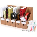 Alovez - porte - revues en carton 5 pièces pour magazines, chemises, porte - revues, porte - documents ... Alovez - porte - revues en carton 5 pièces pour magazines, chemises, porte - revues, porte - documents ...