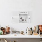 Porte - revues mural, �tag�re murale en vinyle transparent, crochet mural invisible en acrylique, porte ...