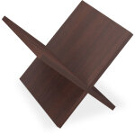 Porte - revues en noyer, porte journaux design x, moderne, hxlxp: 25, 5x32x29 cm, support revues, marron ...