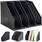 Porte revues pliable, 4 compartiments porte revue bureau dossier classeur rangement documents porte livre ...