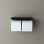 Porte rouleau papier toilette 25x12x7cm double distributeur papier toilette en inox avec �tag�re mmf089d ...