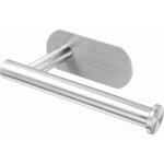 Support papier toilettes acier inox, porte rouleau toilette pour salle de bain et cuisine