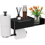 Porte rouleau papier toilette auto - adh�sif support papier toilette sur pied avec bo�t � lingettes humides, ...