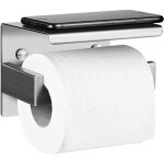 Porte - rouleau de papier toilette autocollant, en acier inoxydable, montage mural sans perçage, pour ... Porte - rouleau de papier toilette autocollant, en acier inoxydable, montage mural sans perçage, pour ...