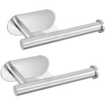 Porte - rouleau de papier toilette sans per�age en acier inoxydable, pour salles de bains et buanderies, ...