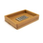 Bagnoxx - porte - savon, porte - savon en bambou lxlxh) : 13, 5cm x 9, 8cm x 2, 5cm braun accessoires ...