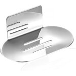 Porte - savon mural en acier inoxydable pour douche, salle de bain, �vier de cuisine (argent� chrom�, ...