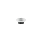 Porte savon mural bosio black, porte savon rond  fixer au mur, acier inox - verre satin, 11x5, 5x13 ...