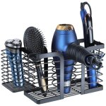 Porte seche cheveux mural sans percage - support seche cheveux et lisseur salle de bain pour accessoires ...