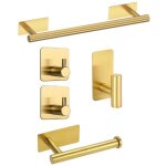 Porte - serviettes en acier inoxydable, barre � serviettes de salle de bain, ensemble de suspension de ...