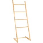 Porte - serviettes en bois de bambou support chelle  linge 4 chelons marron clair zappalar