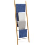 Idmarket - porte - serviettes échelle 5 niveaux rita en bambou Idmarket - porte - serviettes échelle 5 niveaux rita en bambou