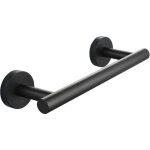 Porte serviettes mural � vis en acier inoxydable barre serviette salle de bain noire 23 cm z - v - d