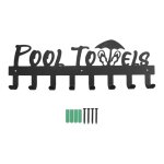 Tlily - porte - serviettes de piscine avec 8 crochets, mural pour extérieur ou salle bain, suspendre ... Tlily - porte - serviettes de piscine avec 8 crochets, mural pour extérieur ou salle bain, suspendre ...