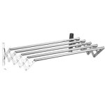 Porte - serviettes rétractable en acier inoxydable de 70 cm, étendoir à linge de balcon sans perforation, ... Porte - serviettes rétractable en acier inoxydable de 70 cm, étendoir à linge de balcon sans perforation, ...
