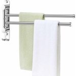 Ikodm - porte - serviettes salle de bain - 2 barres 180rotatives - sche - serviettes en acier inoxydable ...