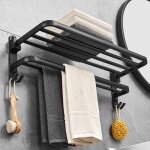 Porte serviette salle de bain, porte serviette murale, porte serviette sur pied accessoire salle de bain, ...