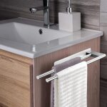 Porte serviettes sans poin�onnerie, porte serviettes en acier inoxydable 304 pour l'�vier de la salle ...