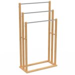Idmarket - porte - serviettes sur pied 3 niveaux rita en bambou
