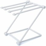 Porte - serviette sur pied pliable, porte - serviettes salle de bains avec conception  4 barres convient ...