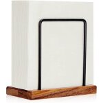 Porte serviette de table en bois et m�tal, rustique, id�al pour cuisine et restaurants - laoa