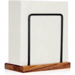 Porte serviette de table en bois et mtal, rustique, idal pour cuisine et restaurants - laoa