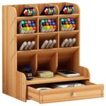 Porte - stylo bambou organisateur bureau, rangement maison / �cole / bureau