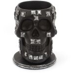 Porte - stylo squelette en forme de cr�ne � paillettes pour la maison, le bureau, le bureau, la papeterie, ...