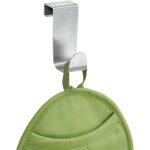 Porte - torchon sans per�age, petit crochet de porte en acier inoxydable, argent, 10 pi�ces - lntyq