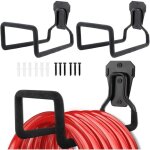 Porte tuyau arrosage mural, 3pi�ces support tuyau arrosage, support mural tuyau arrosage en m�tal � haute ...