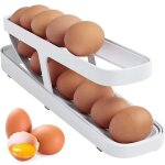 Porte - ?ufs rangement oeuf - dorara - porte - ?ufs roulant automatique - blanc - 2 niveaux - 14 ?ufs ...