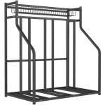 Porte, v�los, support pour 3 v�los avec panier sup�rieur, 4 crochets, 90 x 54 x 100 cm, noir