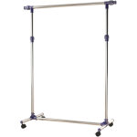 Porte - v�tements sur roulettes, acier inoxydable, r�glable en hauteur, barre extensible