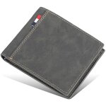 Portefeuille homme en cuir pu � deux volets - portefeuille avec 10 emplacements pour cartes de cr�dit ...