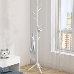 Portemanteau en bois, 175cm portant  vtements avec 8 crochets, portemanteau sur pieds en forme d'arbre, ...