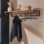 M&s - portemanteau mural 100x35x17 cm en acacia et métal M&s - portemanteau mural 100x35x17 cm en acacia et métal