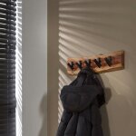 Portemanteau mural bois massif 5 crochets tribeca