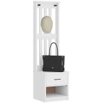 Portemanteau sandens blanc 45x40x159, 5 cm bois massif pin - vidaxl