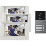 Portier vid�o couleur pour immeuble 3 logements ou 3 appartements