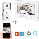 Portier vid�o filaire connect� wifi avec ecran tactile 7  ? 2 fils ? contr�le vocal