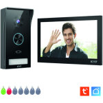 Portier vid�o hd 2mp filaire connect� wifi avec ecran tactile 7, 2 fils ? badge rfid