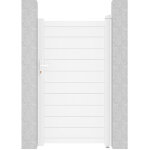 Portillon 1m eiger h. 180cm aluminium blanc