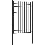 Outsunny - portillon acier galvanis� style fer forg� dim. 107 x 204h cm - serrure, poign�e, cl�s - noir ...