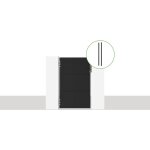 Portillon acier nali 100 x 160cm + 2 poteaux acier dario noir mat