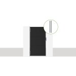 Portillon acier nali 100 x 180cm + 2 poteaux acier dario noir mat