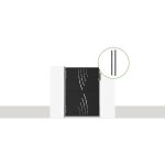 Casanoov - portillon acier nali veleta 100 x 140cm + 2 poteaux acier dario noir mat