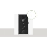 Portillon acier nali veleta 100 x 200cm + 2 poteaux acier dario noir mat