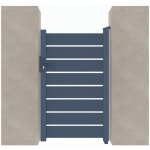 Portillon aluminium ajour� c06 gris 7016 - largeur entre piliers 1048mm - hauteur 1600mm