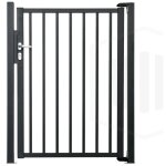 Portillon aluminium barreaud� haut 120 x larg 100 cm gris 7016 vendu avec 2 poteaux